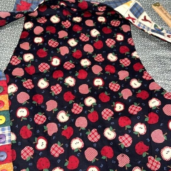 Vintage Apple & Alphabet Themed Patchwork Vest - Picture 10 of 10